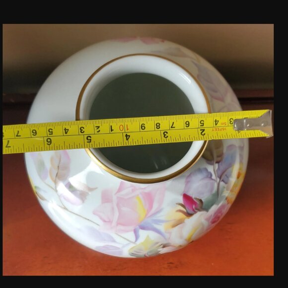 Noritake Vase Hand-Painted Porcelain, Signed S. Kimura Nippon Toki Kaisha - Picture 8 of 9